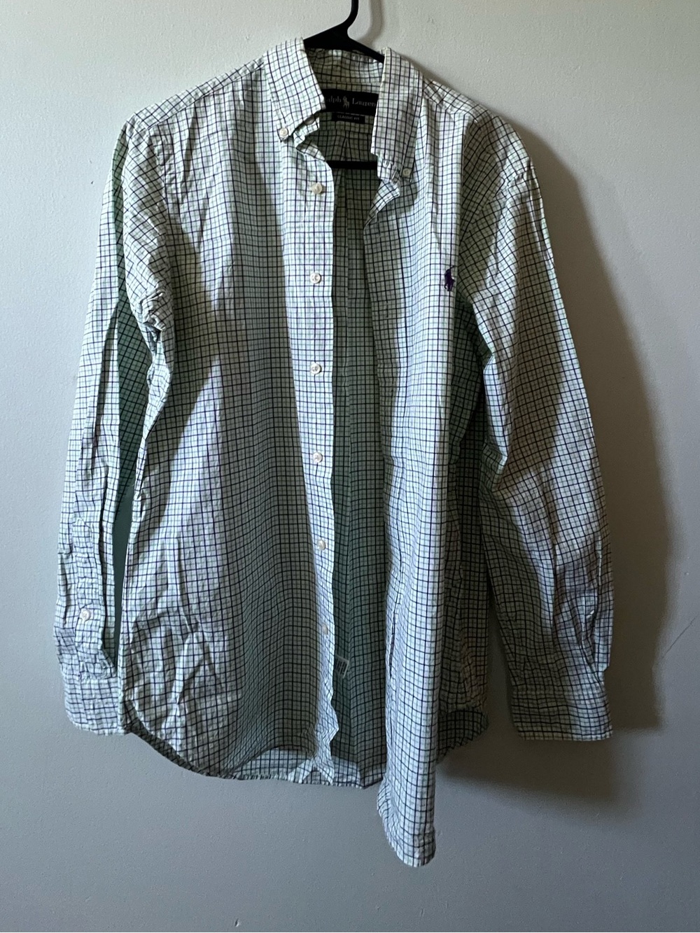 Ralph Lauren Classic Green Plaid Button-Down Shirt - Picture 1 of 2